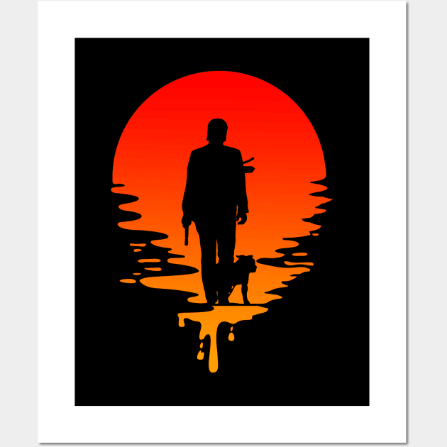 John Wick Sunset Wall Art by NotoriousMedia